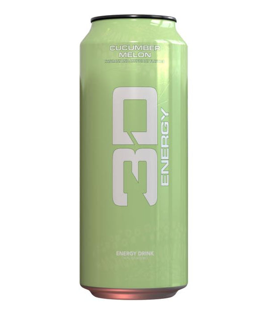 3D Energy Drink Sugar Free 200 mg Caffeine Cucumber Melon 16 FL OZ/ Pack of 12