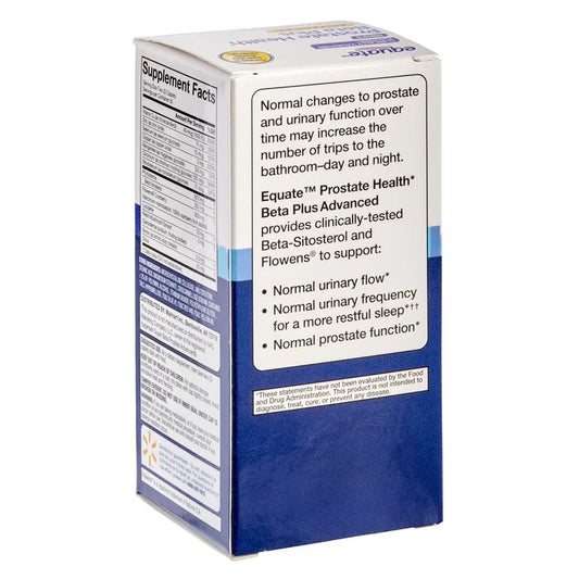 Equate Men’s Prostate Health Beta Plus, 60 Tablets, Comparable to Super Beta Prostate Advanced®, Dietary Supplement