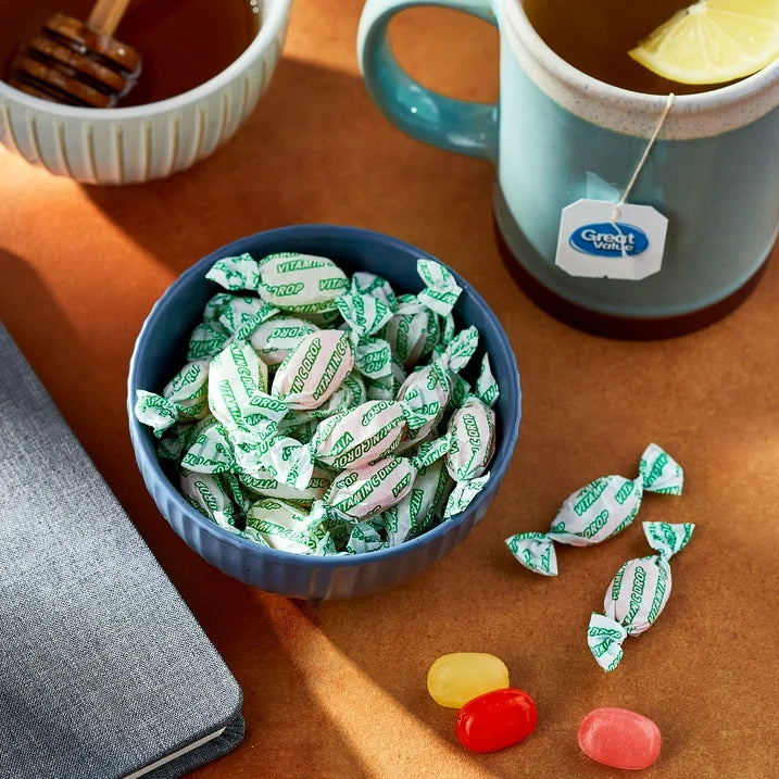 Equate Vitamin C Immune Support Drops, Citrus Assorted Flavors, 80 Counts, Comparable to HALLS Defense