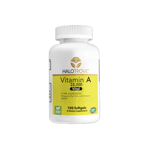 Vitamin A 25,000 IU Softgels | Support Eye, Skin & Immune Health - Halo Trove