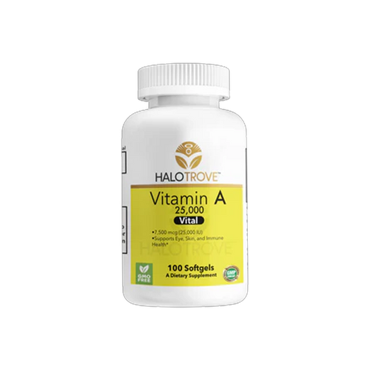 Vitamin A 25,000 IU Softgels | Support Eye, Skin & Immune Health - Halo Trove