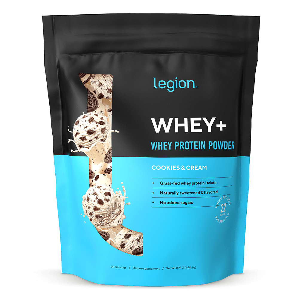 Legion Whey+ Whey Protein Isolate – Cookies & Cream Flavor | 30 Servings