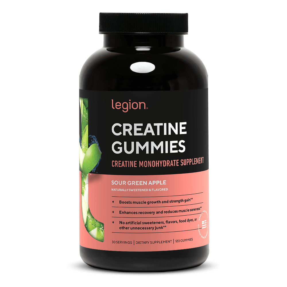 Creatine Monohydrate Gummies by Legion – Boost Strength & Recovery | 30 Servings