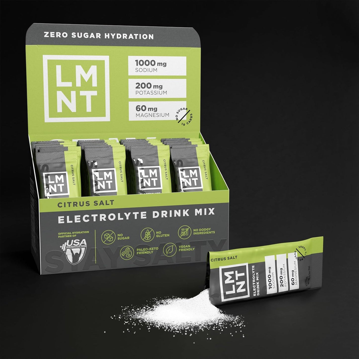 LMNT Zero-Sugar Electrolyte Drink Mix – Hydration Support Powder