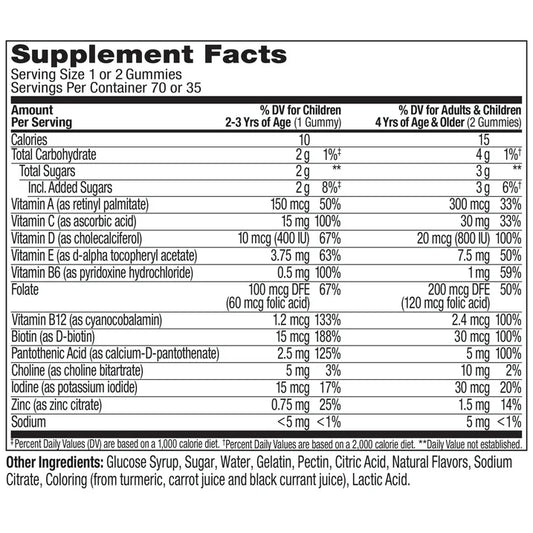 OLLY Kids Multivitamin Gummy Worms, 70 Count | Daily Vitamins for Kids with A, C, D & Zinc