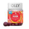 OLLY Heavenly Hair Gummies, 60 Count | Keratin, Biotin, Amla & Zinc for Strong, Healthy-Looking Hair | Tropical Citrus Flavor