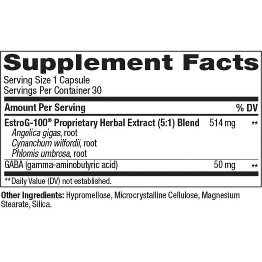 OLLY Mellow Menopause Capsules, 30 Count | Vegan Supplement with EstroG-100® & GABA | One-Capsule Daily Formula for Menopause Support