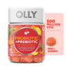 OLLY Probiotic + Prebiotic Fiber Gummies, 30 Count | Adult Digestive & Gut Health Supplement | Peach Flavor