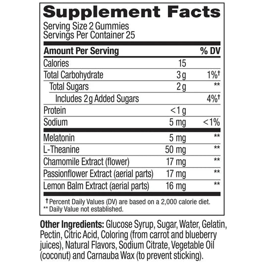 OLLY Extra Strength Sleep Gummies, 50 Count | 5 mg Melatonin for Enhanced Sleep Support | Blackberry Zen Flavor