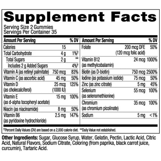 OLLY Teen Girl Multivitamin Gummies, 70 Count | Daily Wellness Support | Strawberry Melon Flavor