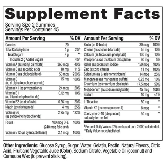 OLLY Women’s 40+ Multivitamin Gummies, 90 Count | Daily Multi with 20 Essential Nutrients for Women’s Health After 40