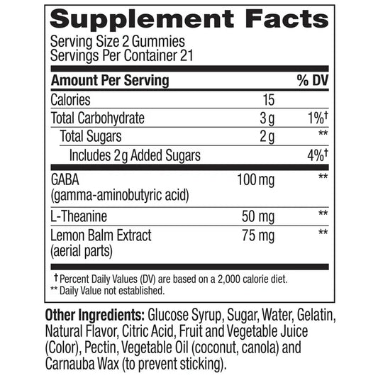 OLLY Goodbye Stress Gummies – 42 Count | Stress Support Formula with GABA, L-Theanine, Lemon Balm & Chamomile | Berry Flavor