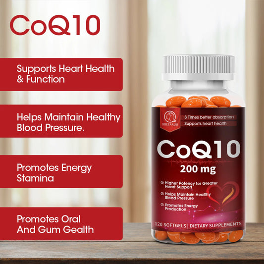 Beau CoQ10 200mg – Heart Health & Cardiovascular Support (120 Vegetarian Capsules)
