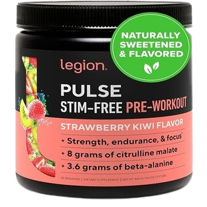 LEGION PULSE | STRAWBERRYKIWI | CAFFEINE FREE PRE WORKOUT STIM FREE image 0
