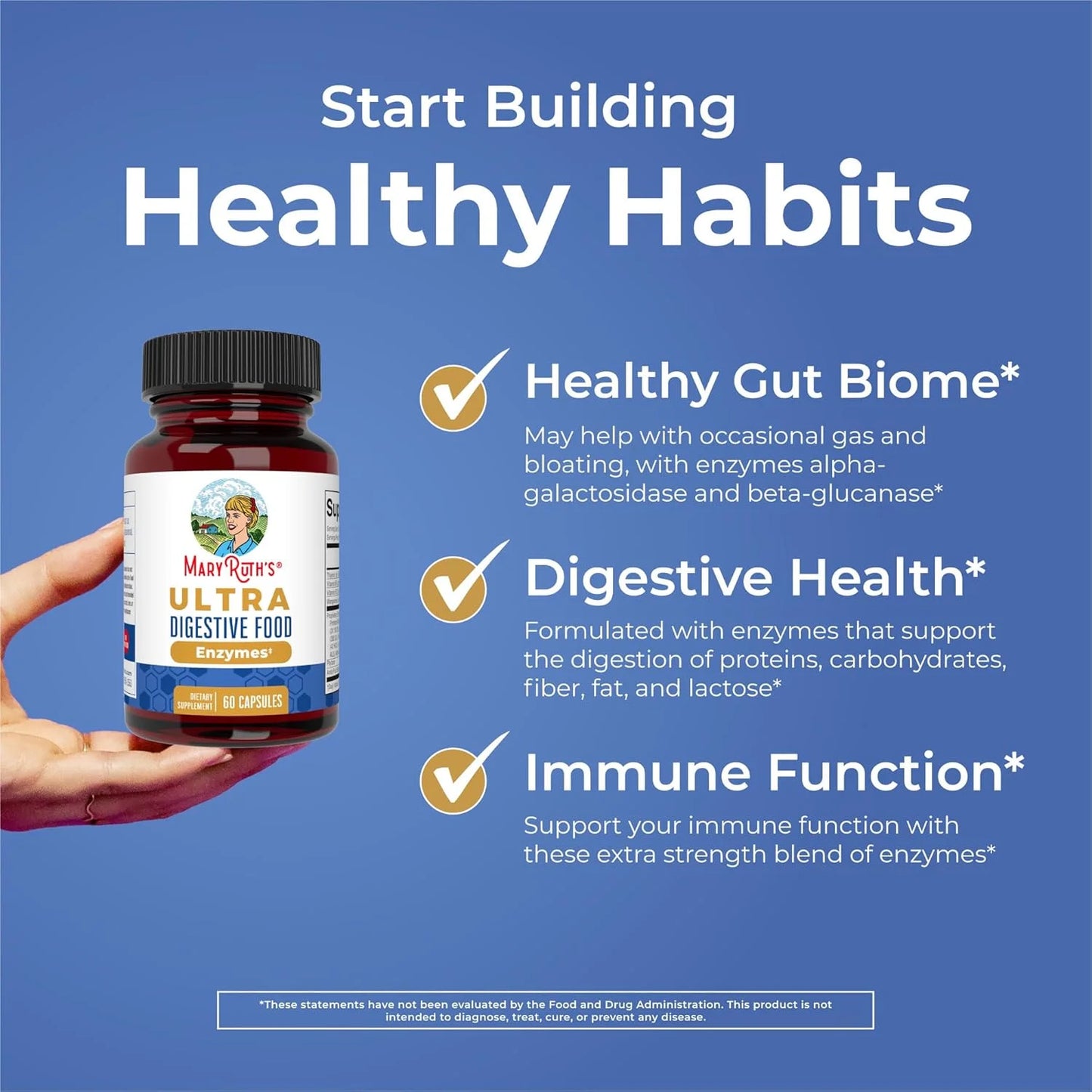 MaryRuth’s Advanced Digestive Enzymes Complex – Ultra-Strength Support (60 Capsules)