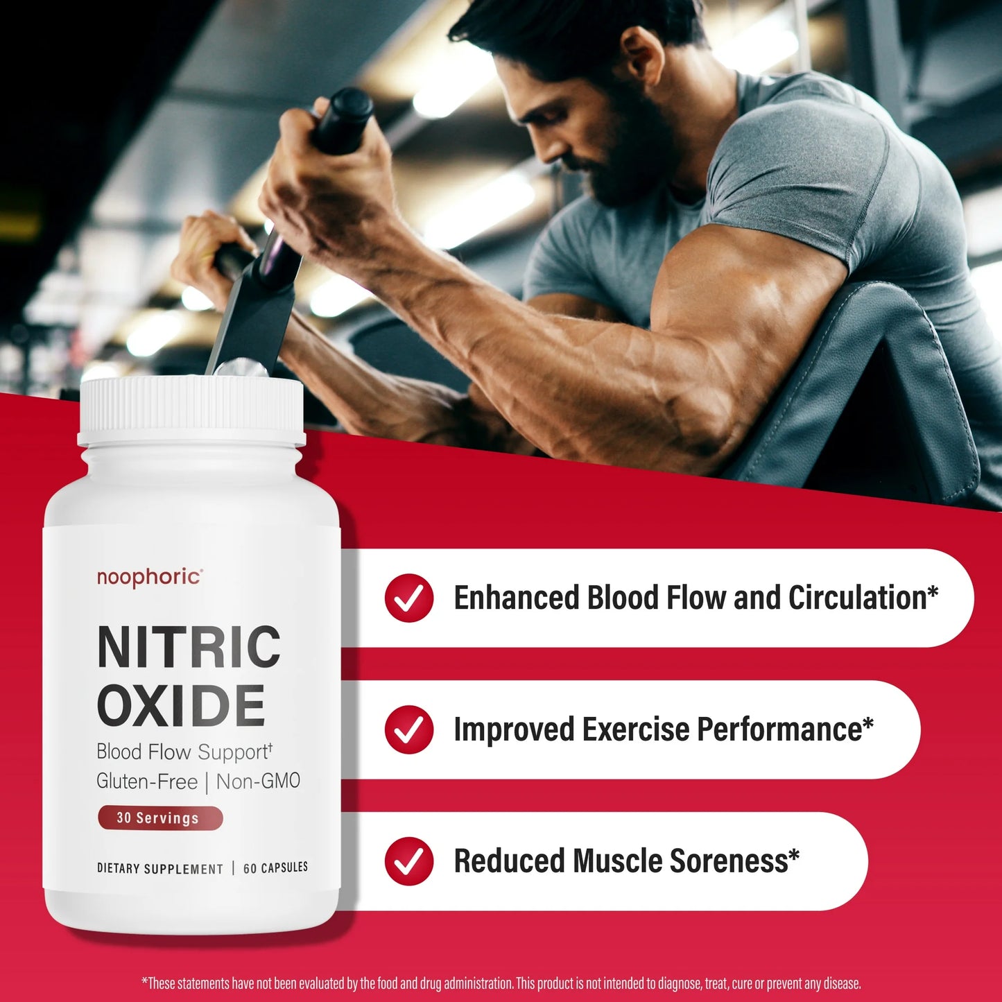 Noophoric Nitric Oxide Booster – L-Arginine & L-Citrulline Complex for Muscle Pump (60ct)