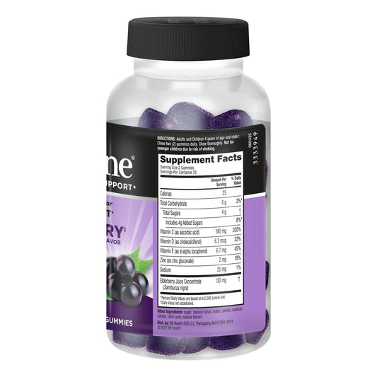 Airborne Immune Support Gummies – Vitamin C & Zinc Multivitamin (50ct Elderberry)