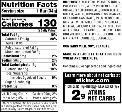 Atkins Endulge Caramel Nut Chew Bar – Dessert Favorite | Low Sugar, High Fiber, Keto-Friendly Snack | 5 Count