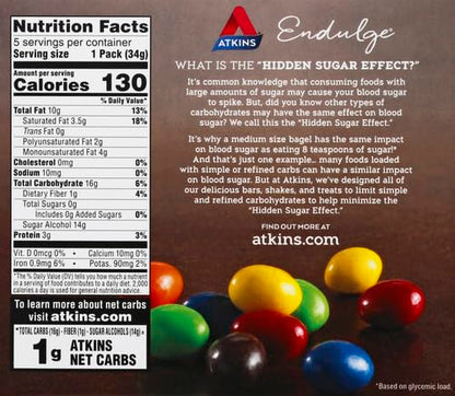 Atkins Endulge Chocolate Peanut Candies – Dessert Favorite | Sugar-Free, Low Carb, Keto-Friendly Snack | 20 Count