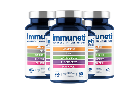 Immuneti 5-in-1 Immune Support | Vitamin C, Zinc, Elderberry, Garlic & Echinacea | 5 Pack Immune Defense Supplement