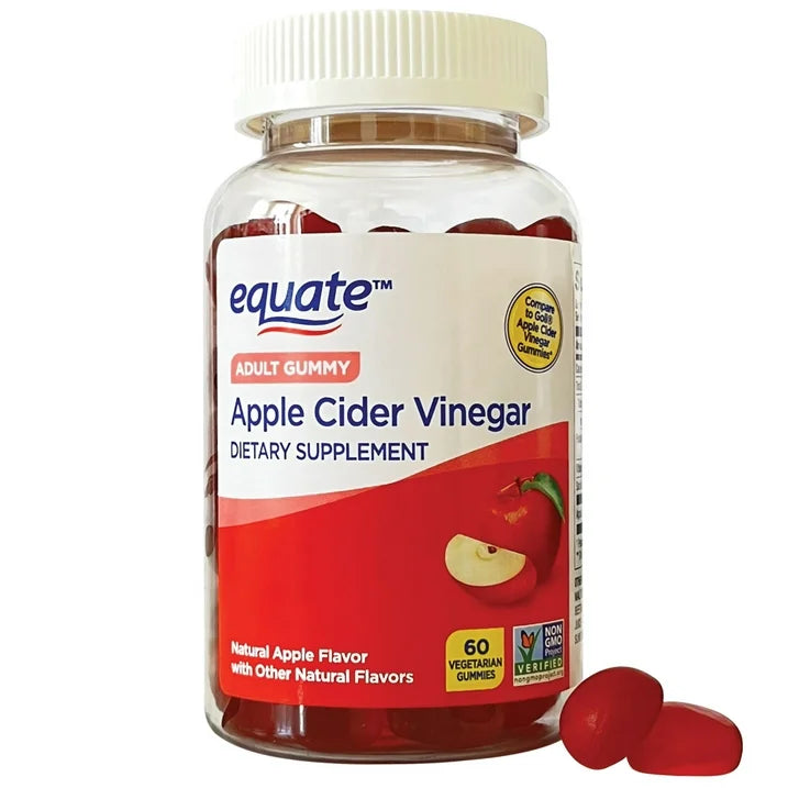 Equate Apple Cider Vinegar Dietary Supplement Gummies, 500 mg, 60 Ct