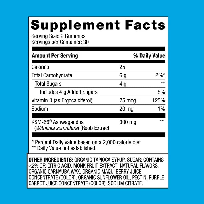 Equate Non-GMO Ashwagandha Dietary Supplement Gummies, 60 Ct