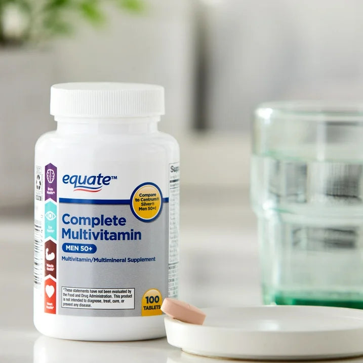 Equate Complete Multivitamin/Multimineral Tablets for Men 50+, Comparable to Centrum® Silver® Men 50+