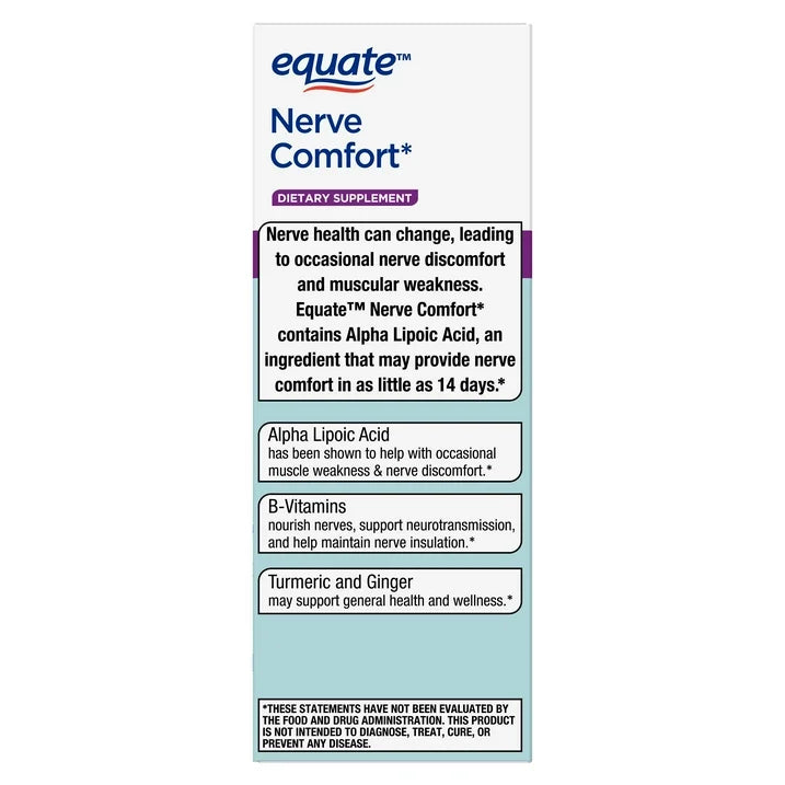 Equate Nerve Comfort Dietary Supplement Tablets, 30 Ct
