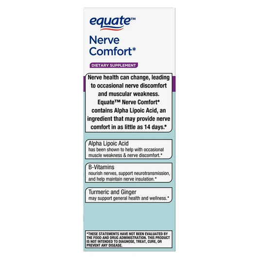 Equate Nerve Comfort Dietary Supplement Tablets, 30 Ct