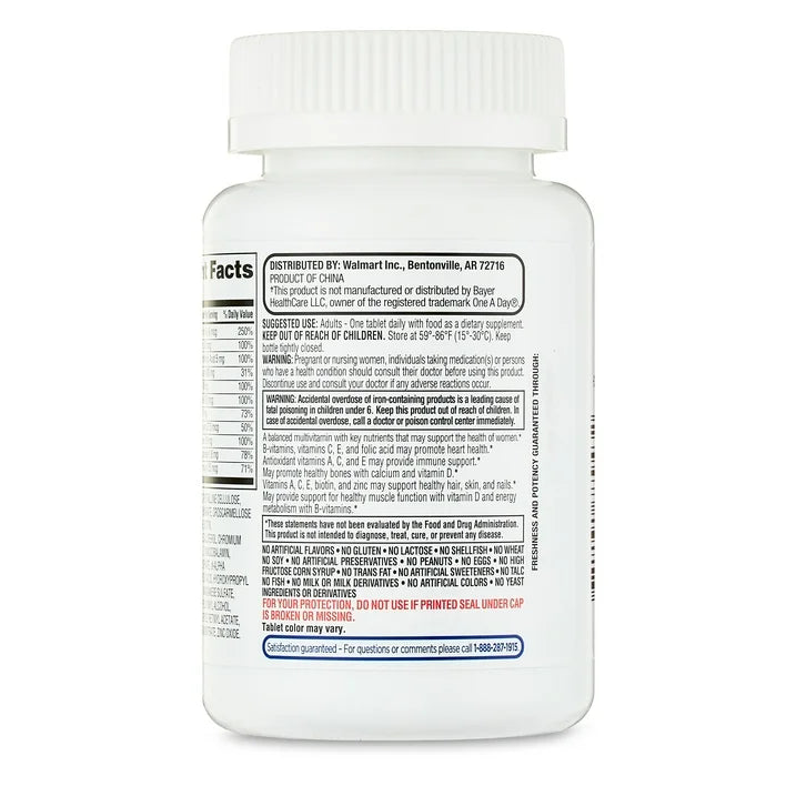 Equate Women’s One Daily Multivitamin & Multimineral Tablets