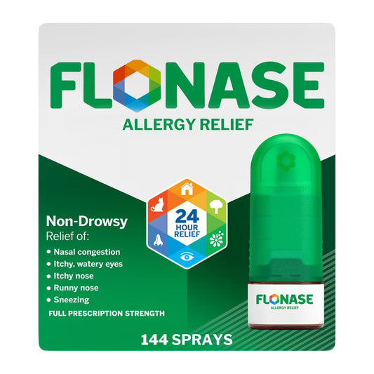 Flonase Allergy Relief Nasal Spray (144 Sprays) – 24-Hour Non-Drowsy Fluticasone Propionate