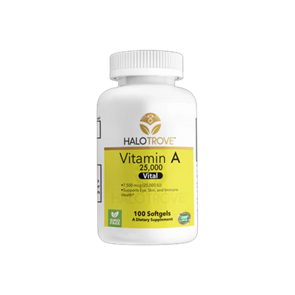 Vitamin A 25,000 IU Softgels | Support Eye, Skin & Immune Health - Halo Trove
