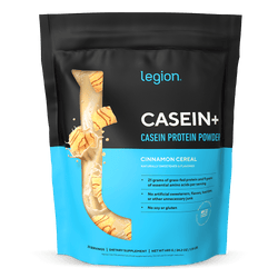 Legion Casein+ Micellar Casein Protein Powder – Cinnamon Cereal Flavor | 25 Servings