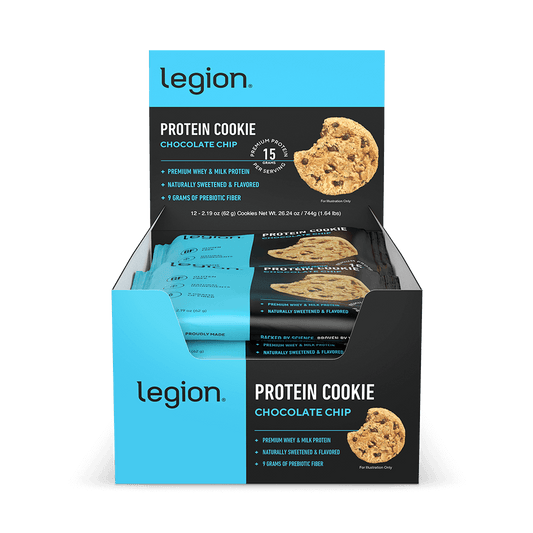 Legion Natural High-Protein Chocolate Chip Cookies – Clean, Muscle-Boosting Snack