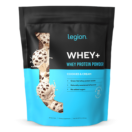 Legion Whey+ Whey Protein Isolate – Cookies & Cream Flavor | 30 Servings