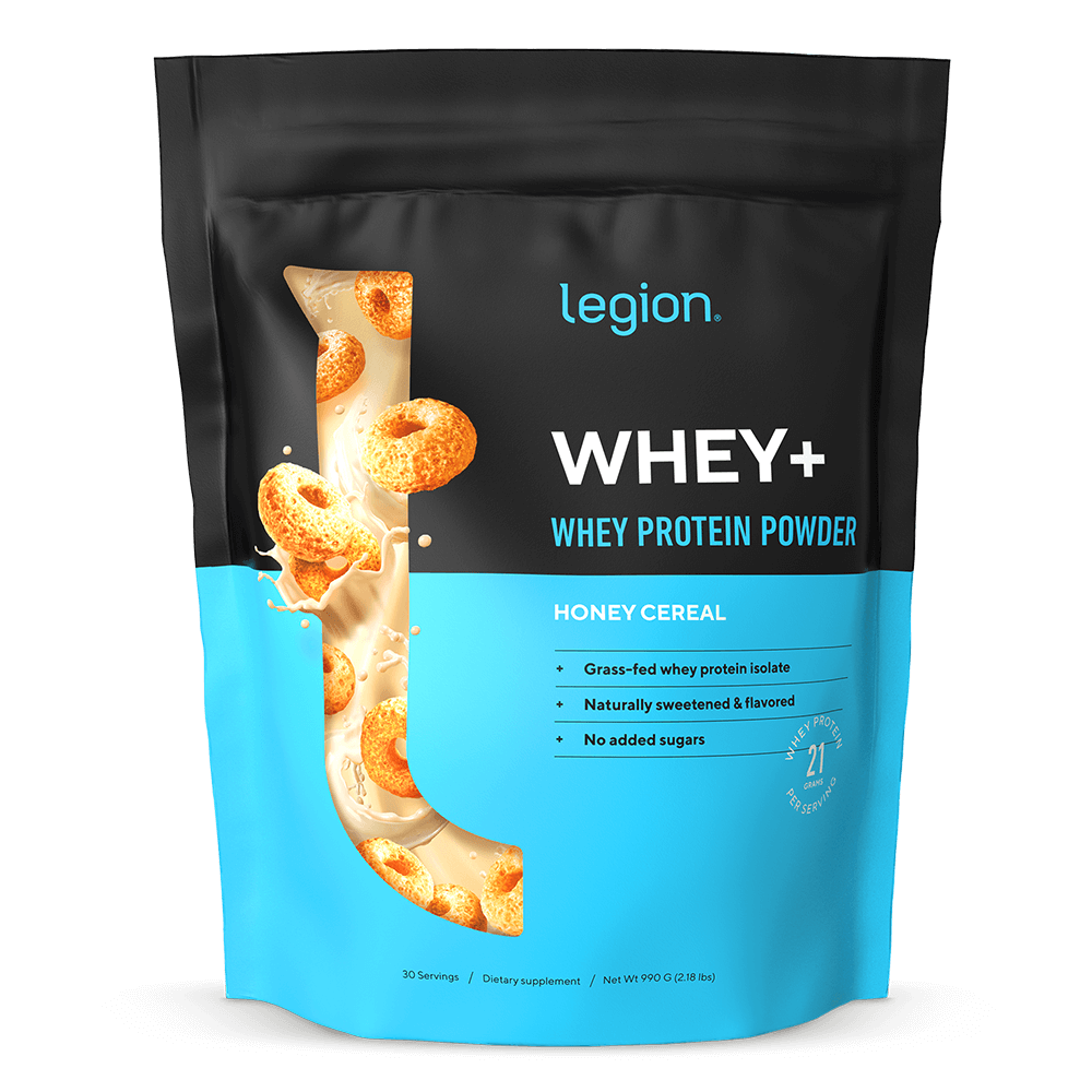 Legion Whey+ Whey Protein Isolate – Honey Cereal Flavor | 30 Servings