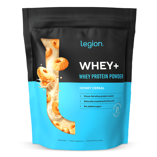 Legion Whey+ Whey Protein Isolate – Honey Cereal Flavor | 30 Servings
