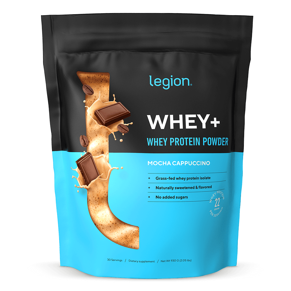 Legion Whey+ Whey Protein Isolate – Mocha Cappuccino Flavor | 30 Servings