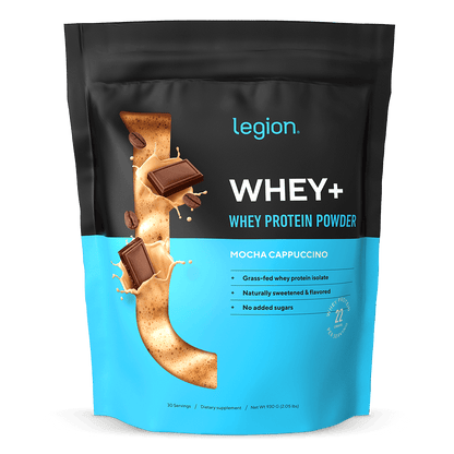 Legion Whey+ Whey Protein Isolate – Mocha Cappuccino Flavor | 30 Servings