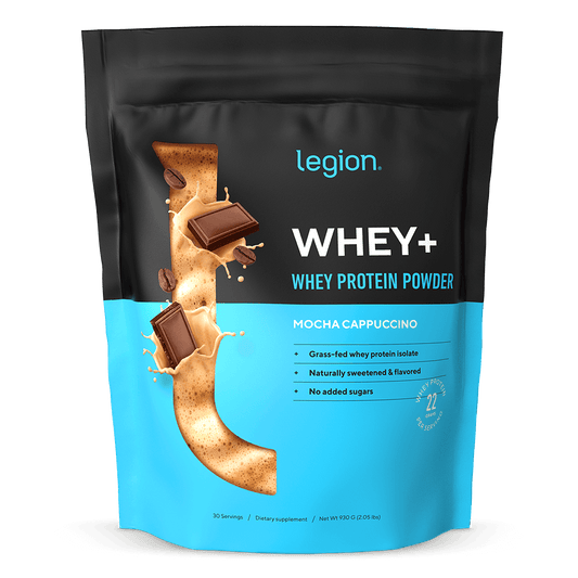 Legion Whey+ Whey Protein Isolate – Mocha Cappuccino Flavor | 30 Servings