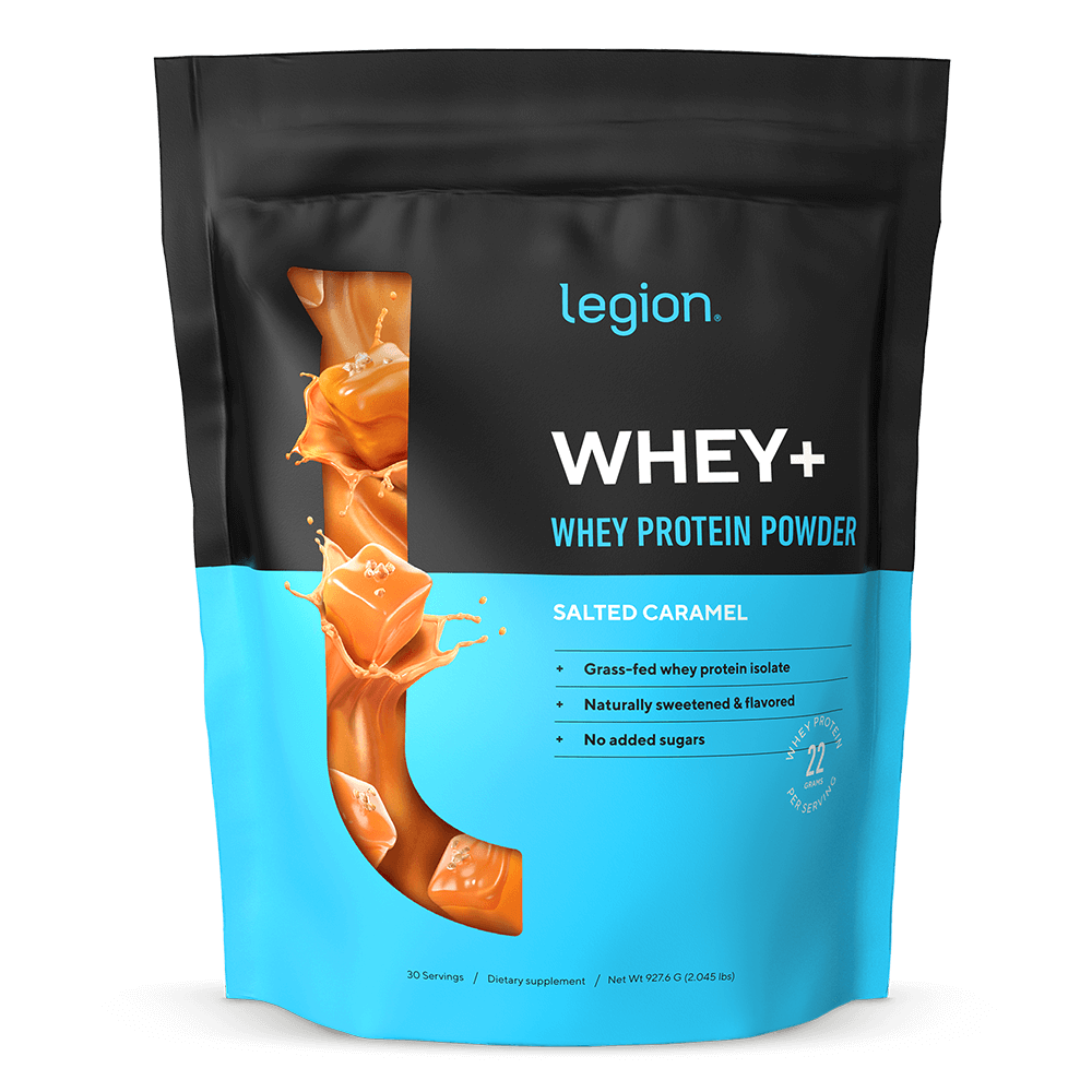 Legion Whey+ Whey Protein Isolate – Salted Caramel Flavor | 30 Servings