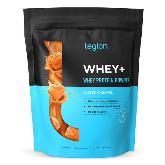 Legion Whey+ Whey Protein Isolate – Salted Caramel Flavor | 30 Servings