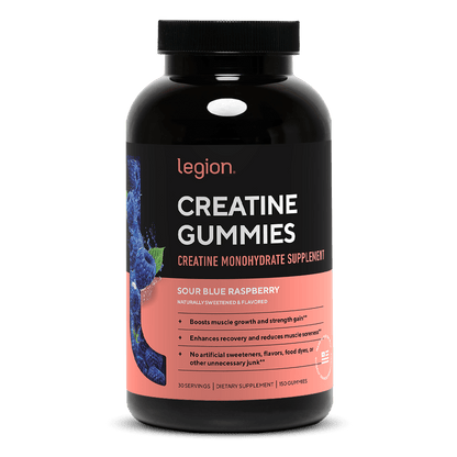 Creatine Monohydrate Gummies by Legion – Boost Strength & Recovery | 30 Servings