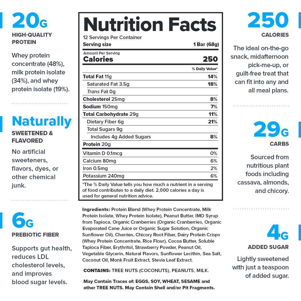 Legion Protein Bar ProBar – Peanut Butter Jelly | High-Protein Snack | 12 Servings