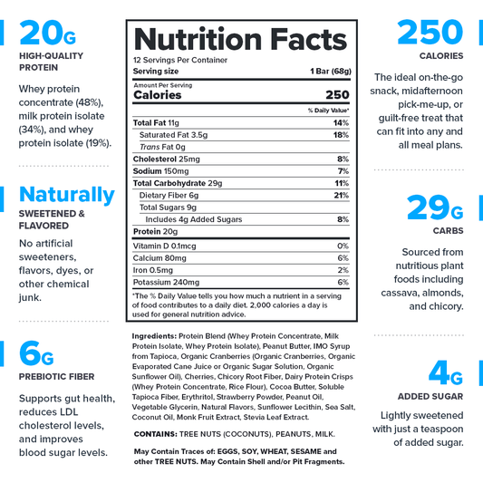 Legion Protein Bar ProBar – Peanut Butter Jelly | High-Protein Snack | 12 Servings