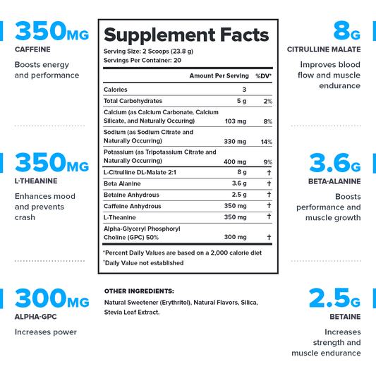 LEGION PULSE Pre-Workout Supplement – Arctic Blast Flavor | Caffeine-Free, Stim-Free Formula for Clean Energy, Focus & Endurance