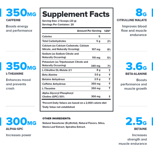 LEGION PULSE Pre-Workout Supplement – Blue Raspberry Flavor | Caffeine-Free, Stim-Free Formula for Clean Energy, Focus & Endurance