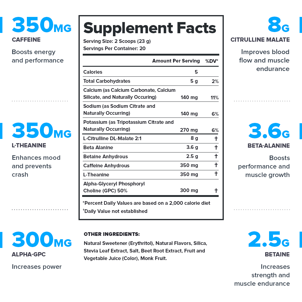 LEGION PULSE Pre Workout Drink – Strawberry Margarita Flavor | Caffeine Free, Stim Free Formula for Clean Energy, Focus & Endurance