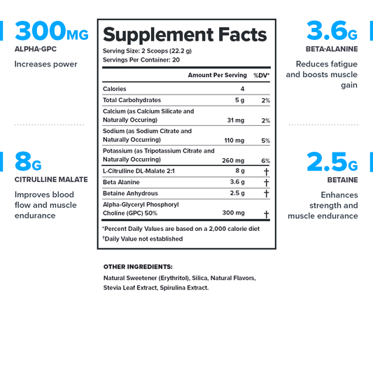 LEGION PULSE | BLUE RASPBERRY | CAFFEINE FREE PRE-WORKOUT STIM FREE