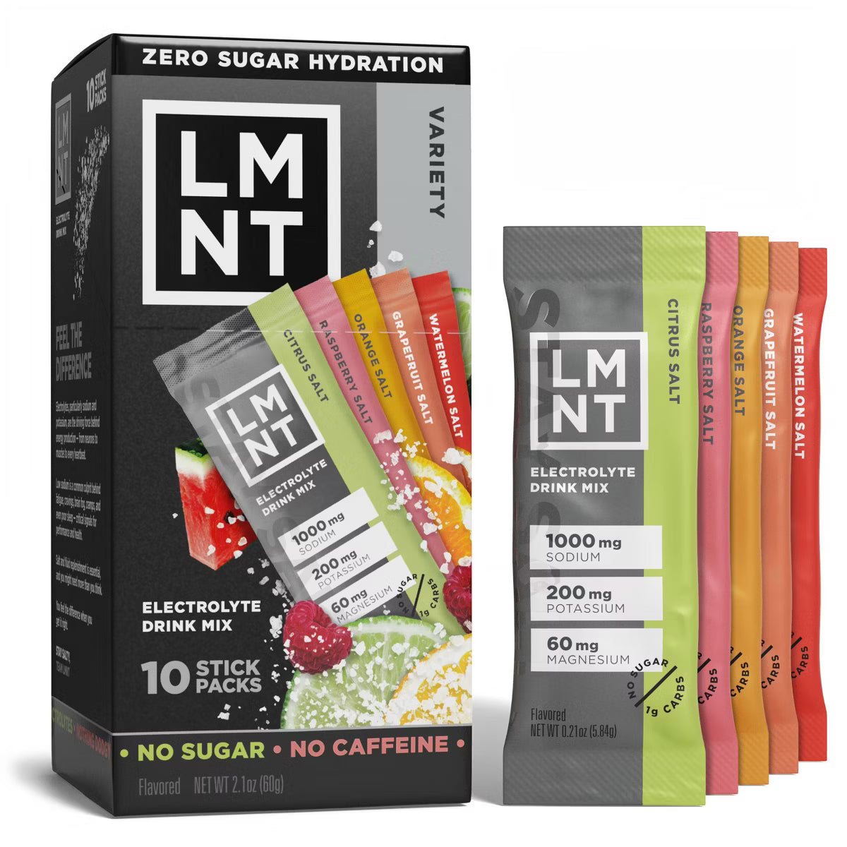 LMNT Zero-Sugar Electrolyte Drink Mix – Hydration Support Powder